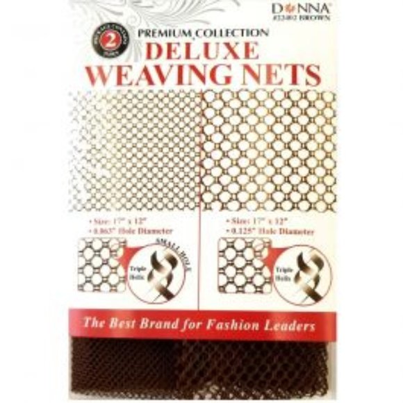 DONNA #22402, Brown Premium Collection Deluxe Weaving Nets, 2 pcs., NEW-Last ONE - Picture 2 of 5
